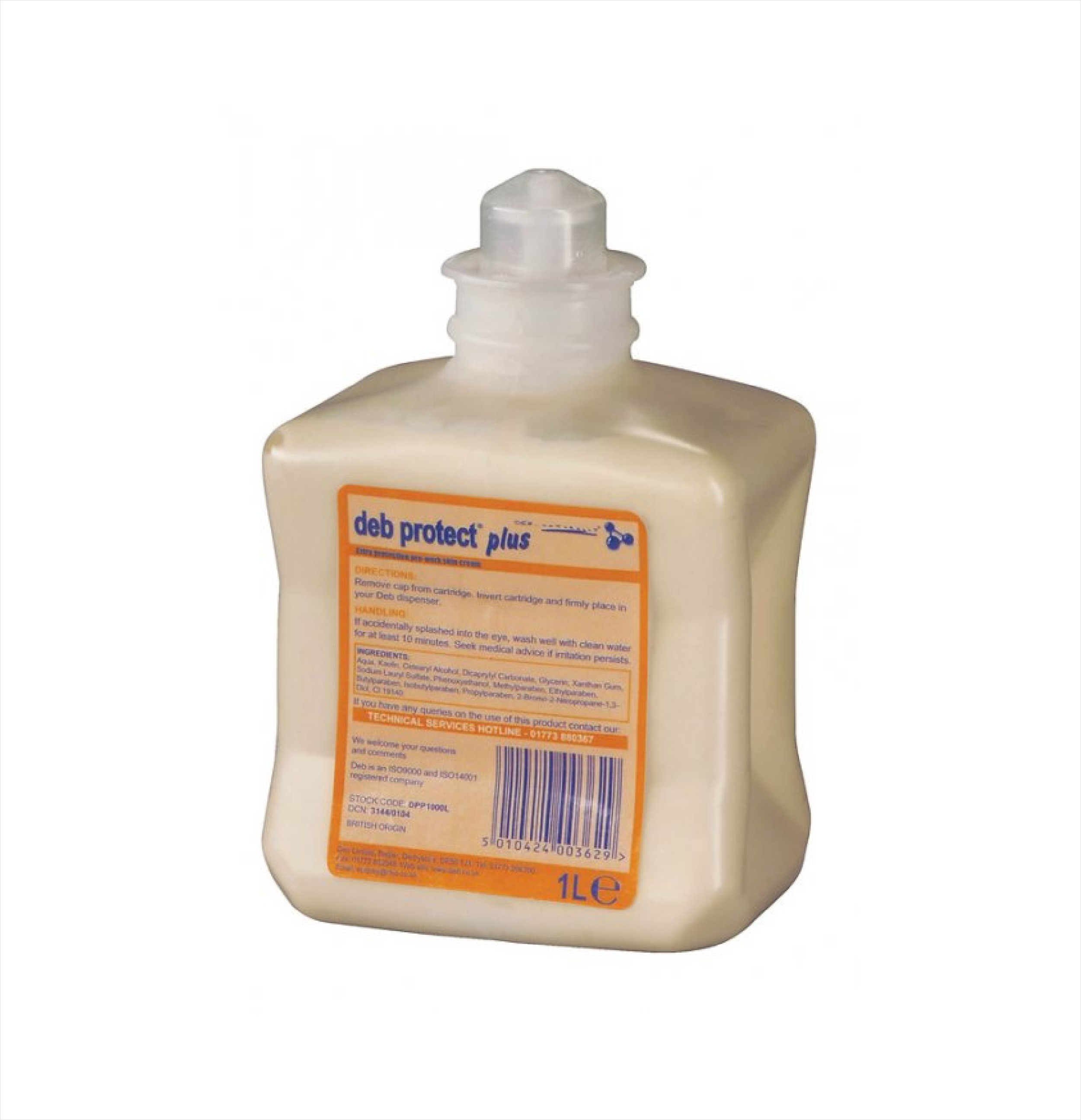 DEB Protect Plus Barrier Cream UPW1L 1ltr