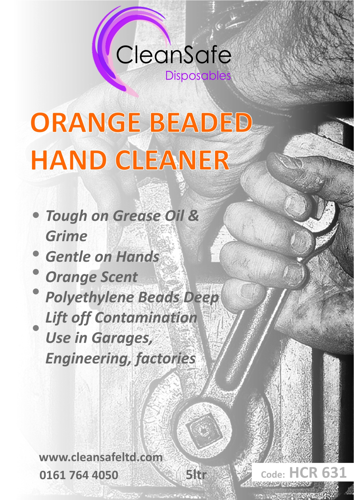Orange Beaded Hand Cleaner Bucket (5ltr)